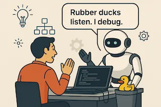 Rubber ducks listen. I debug.